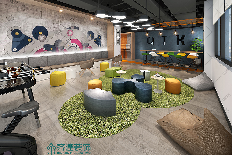 上?？靷}智能科技辦公文娛室裝修設計效果圖